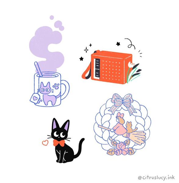 Lucy Zhang 🎨 on X: "kiki’s delivery service inspired flashes 🐈‍⬛🥖 https://t.co/zcXMi…